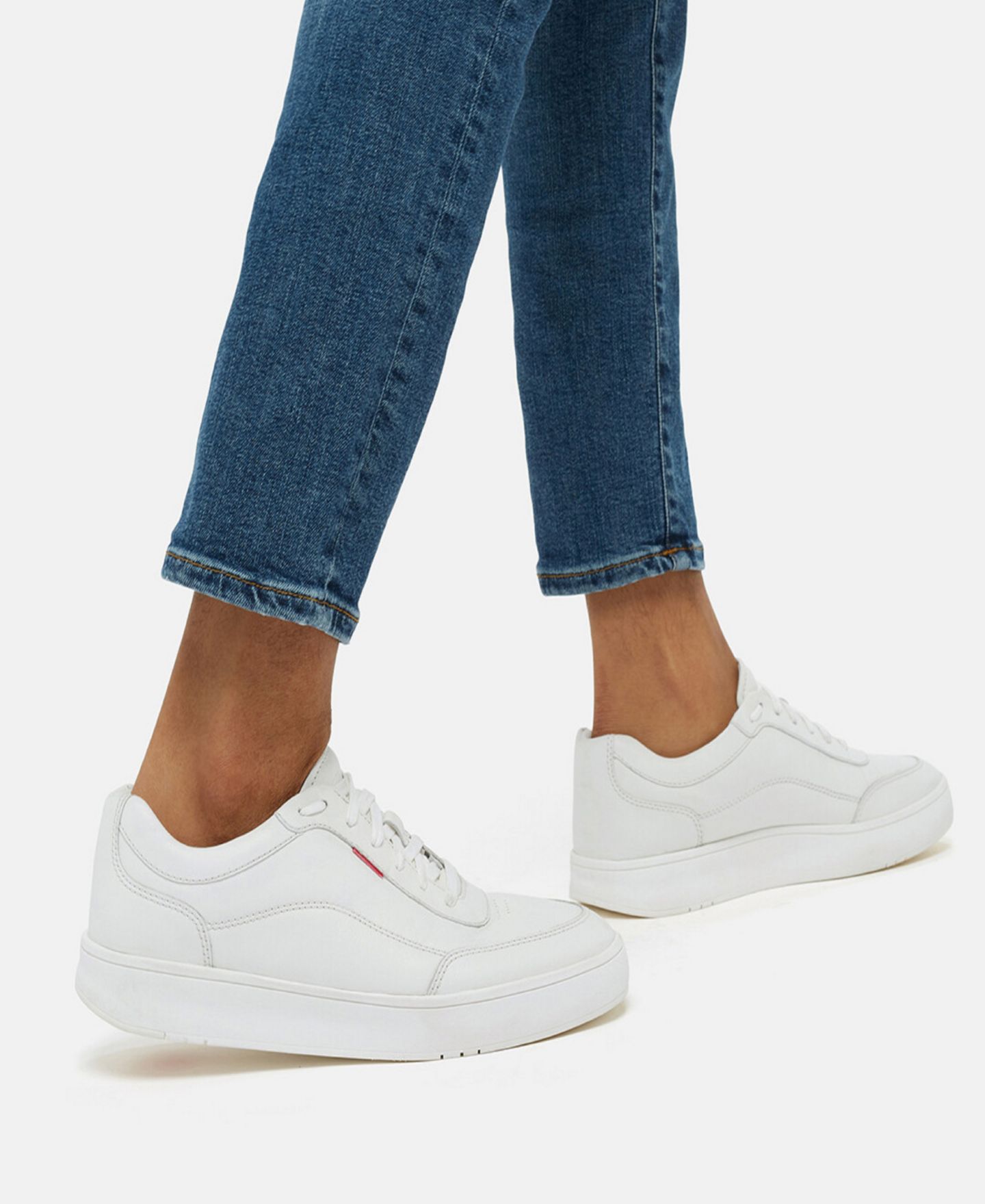 Мужские кроссовки FitFlop Rally x Leather, цвет: Белый — фото 2