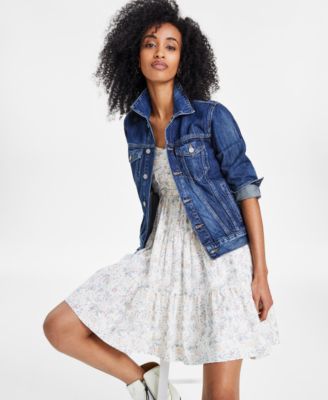 Lucky brand white denim jacket best sale