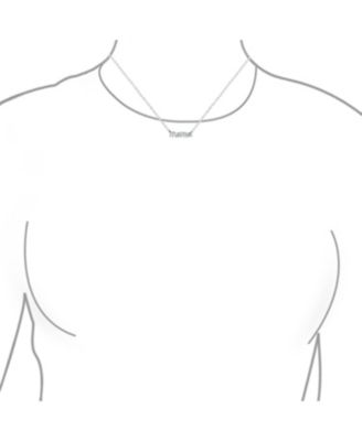 Mama Script Pendant Necklace in Sterling Silver