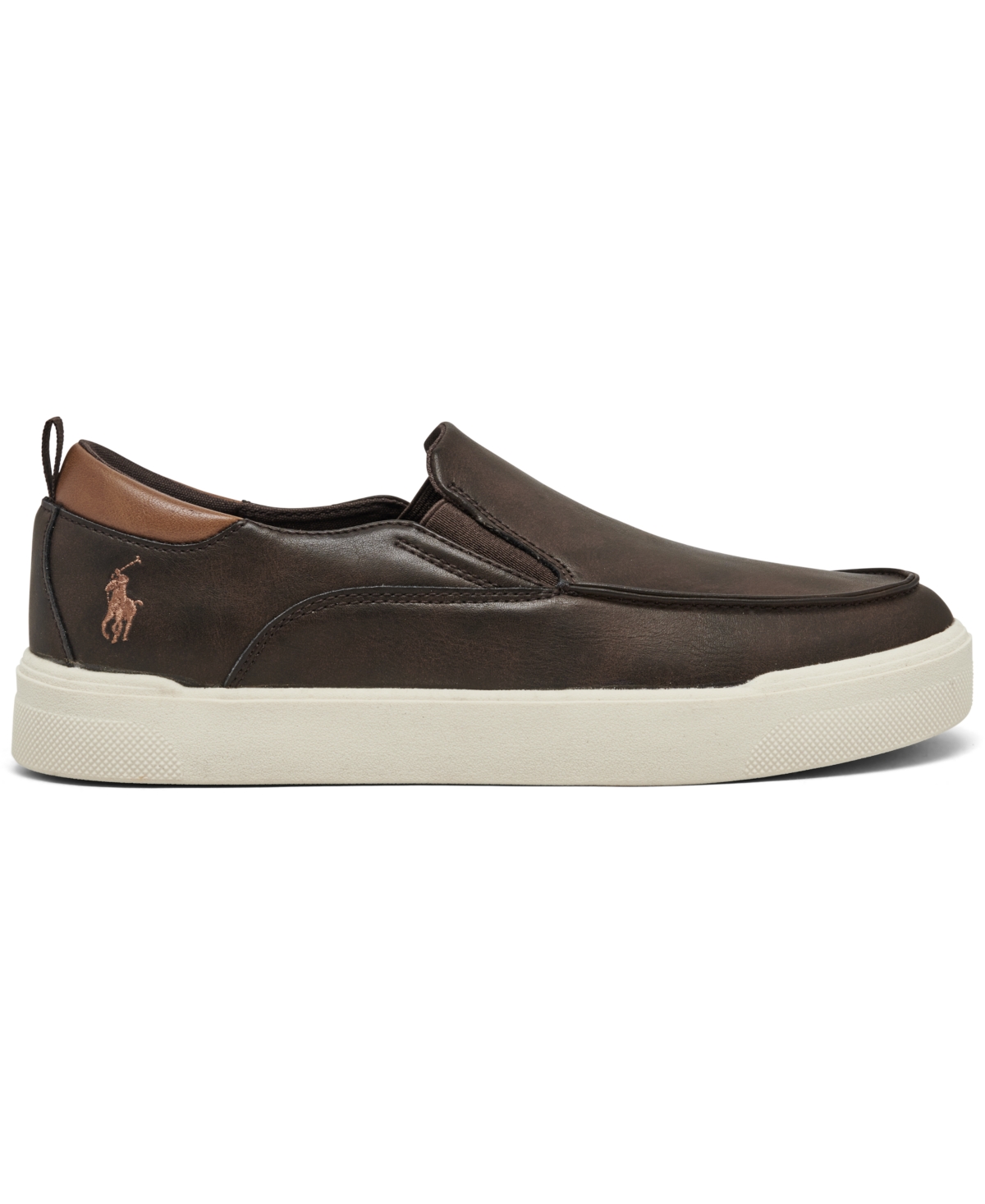 Shop Polo Ralph Lauren Big Kids Filip Slip-on Casual Sneakers From Finish Line In Chocolate