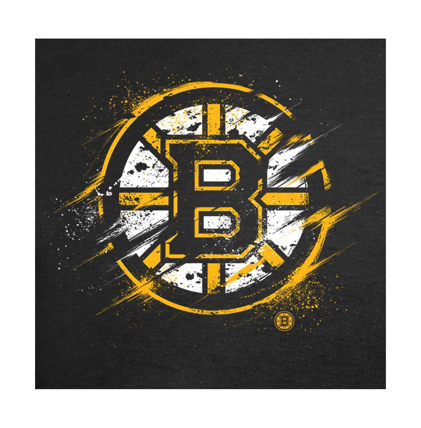 Мужская футболка Fanatics Black Boston Bruins Splatter Logo — фото 3