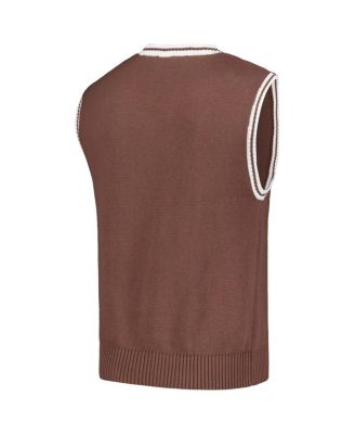 Men's Brown San Francisco Giants Knit V-Neck Pullover Sweater Vest