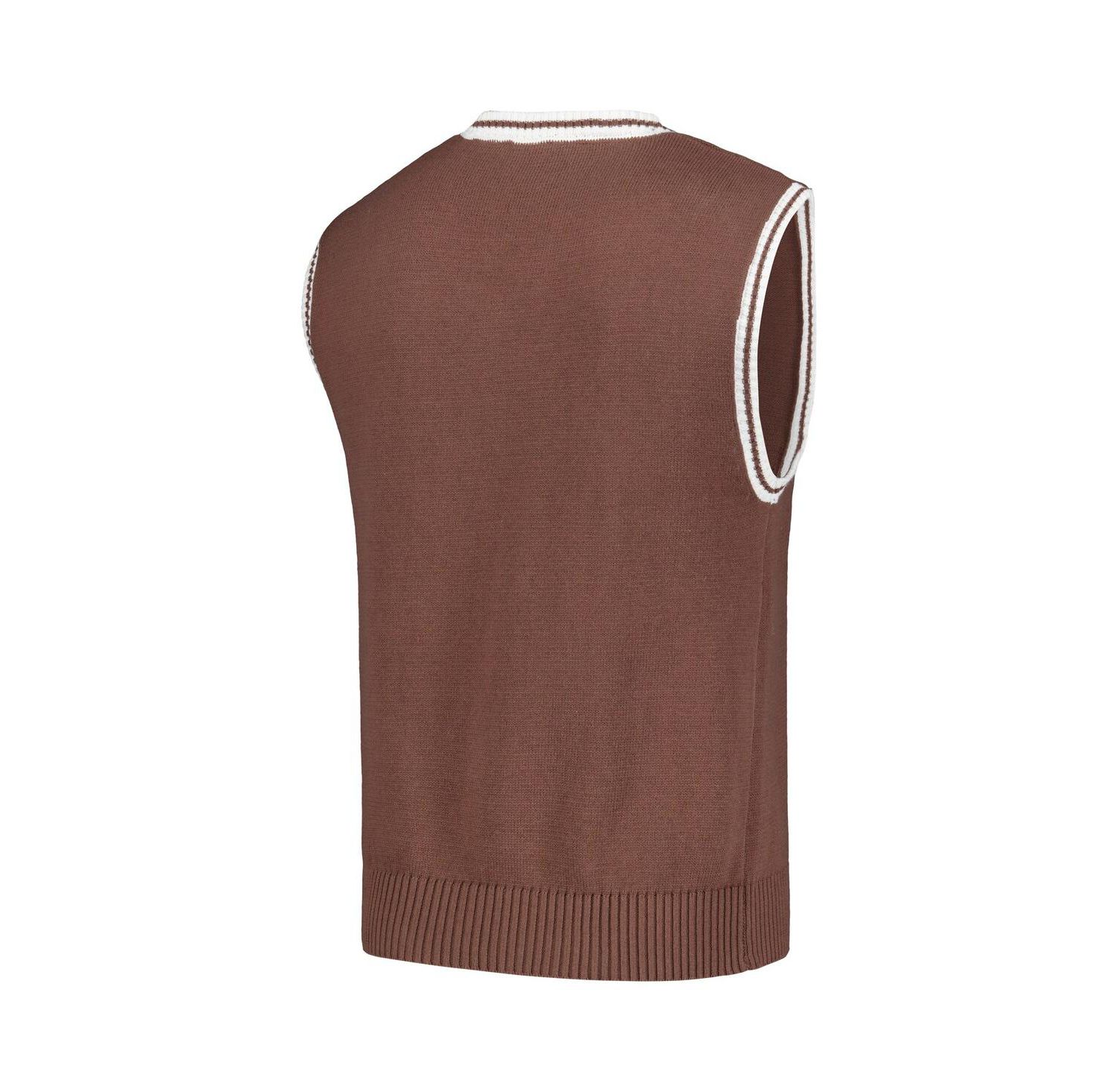 Men's Brown San Francisco Giants Knit V-Neck Pullover Sweater Vest