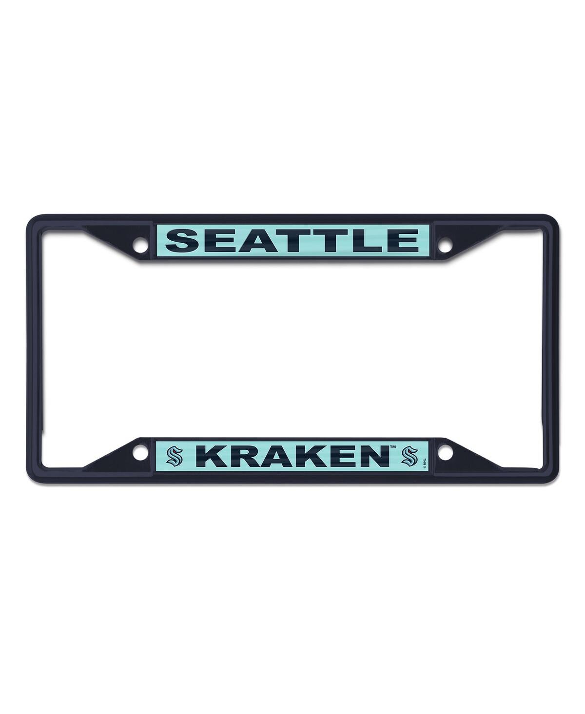 Seattle Kraken Chrome Colored License Plate Frame - Navy