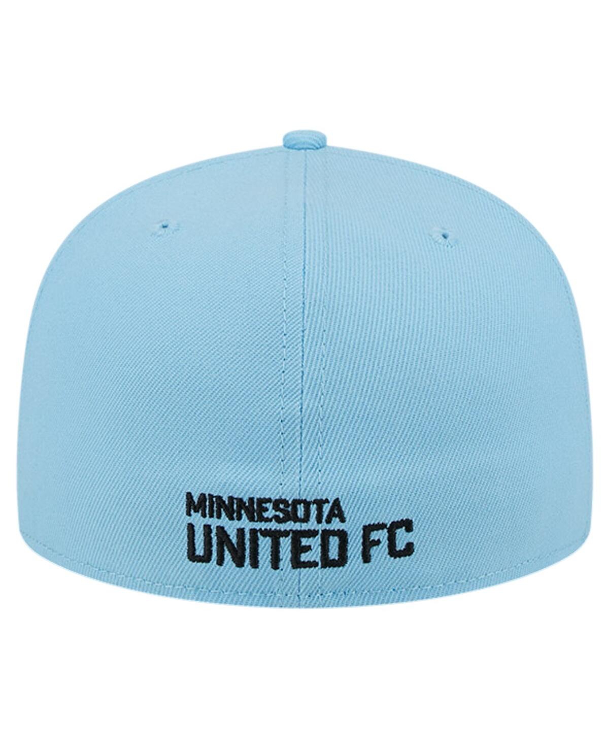 Shop New Era Men's  White, Light Blue Minnesota United Fc 2024 Kick Off Collection 59fifty Fitted Hat In White,light Blue