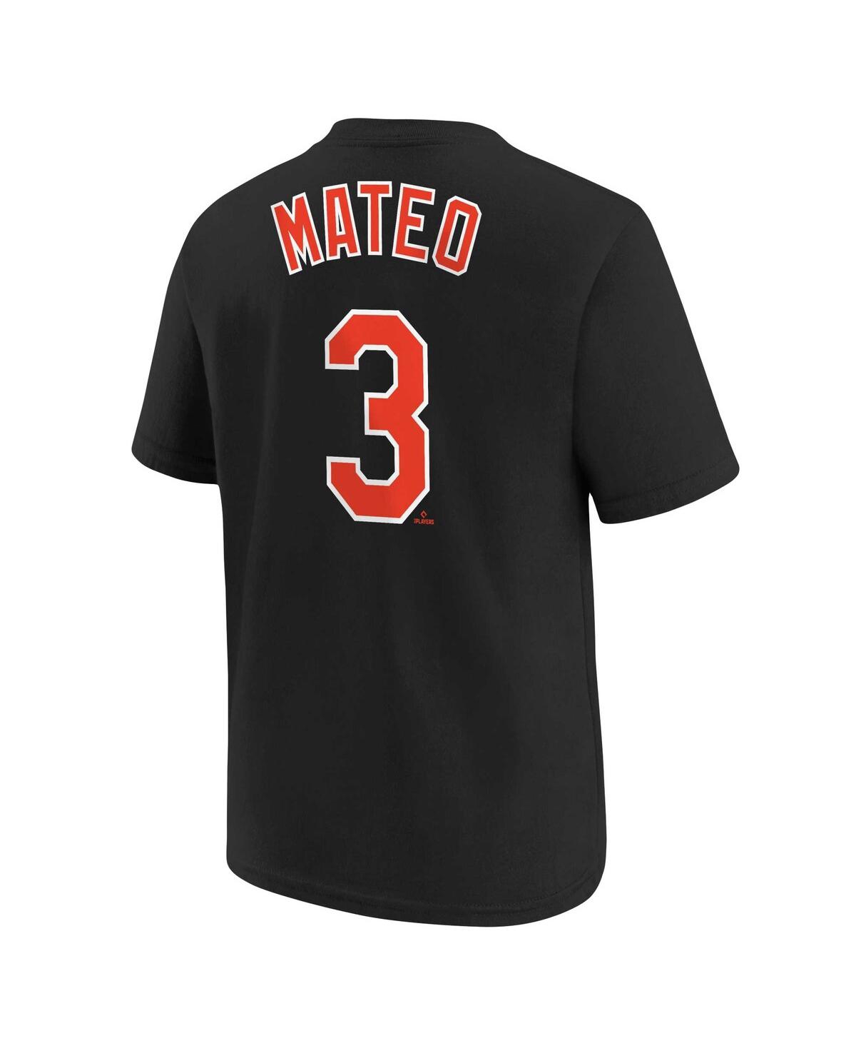Nike Big Boys  Jorge Mateo Black Baltimore Orioles Player Name And Number T-shirt In Black
