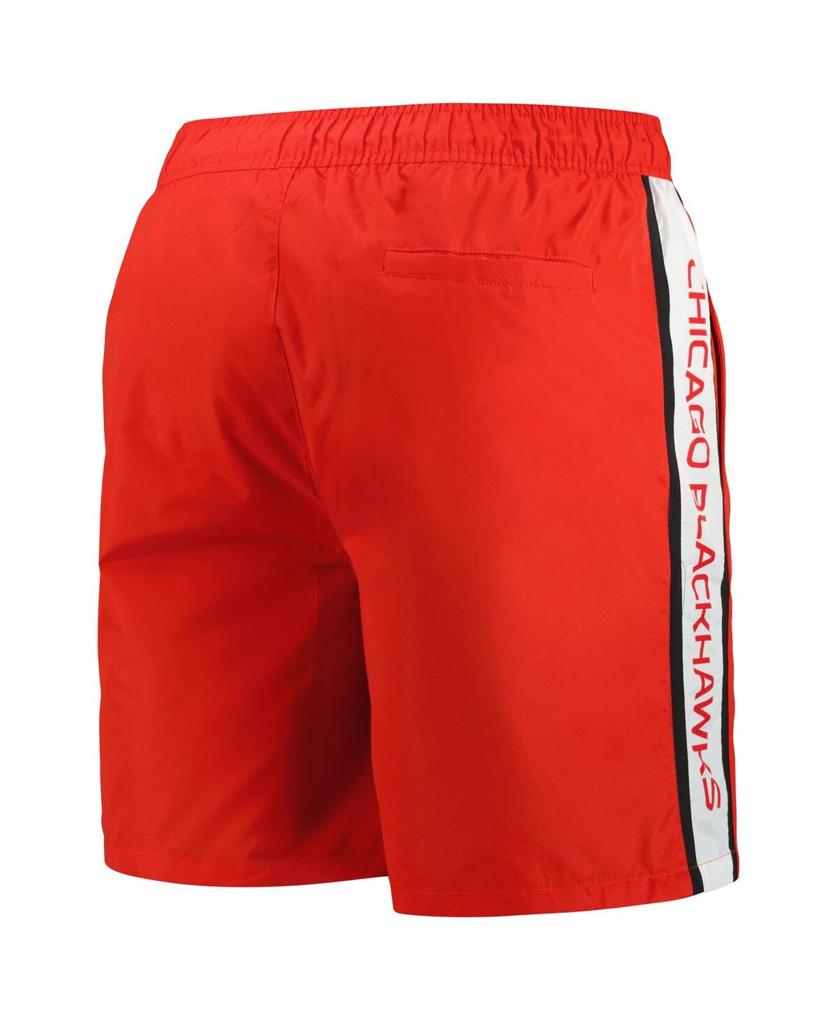 G-iii Sports By Carl Banks Men's  Red Chicago Blackhawks Streamline Volley Swim Trunks In Red