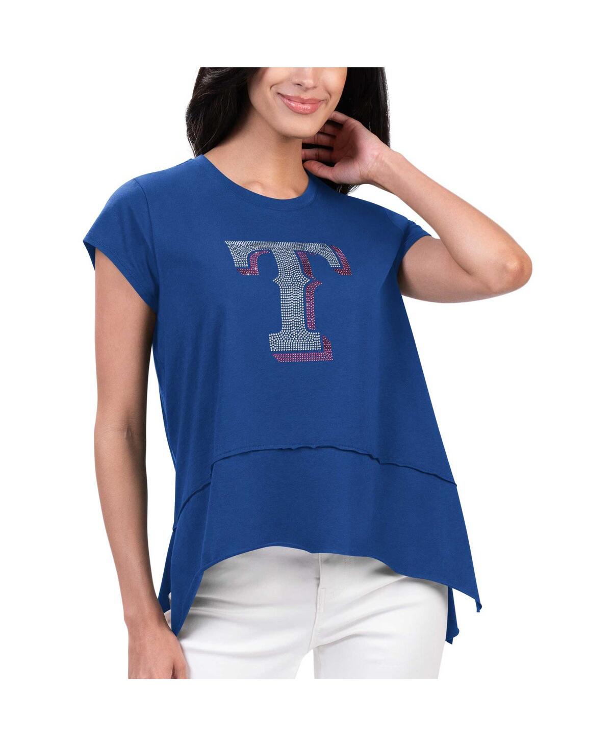 Shop G-iii 4her By Carl Banks Women's  Royal Texas Rangers Cheer Fashion T-shirt