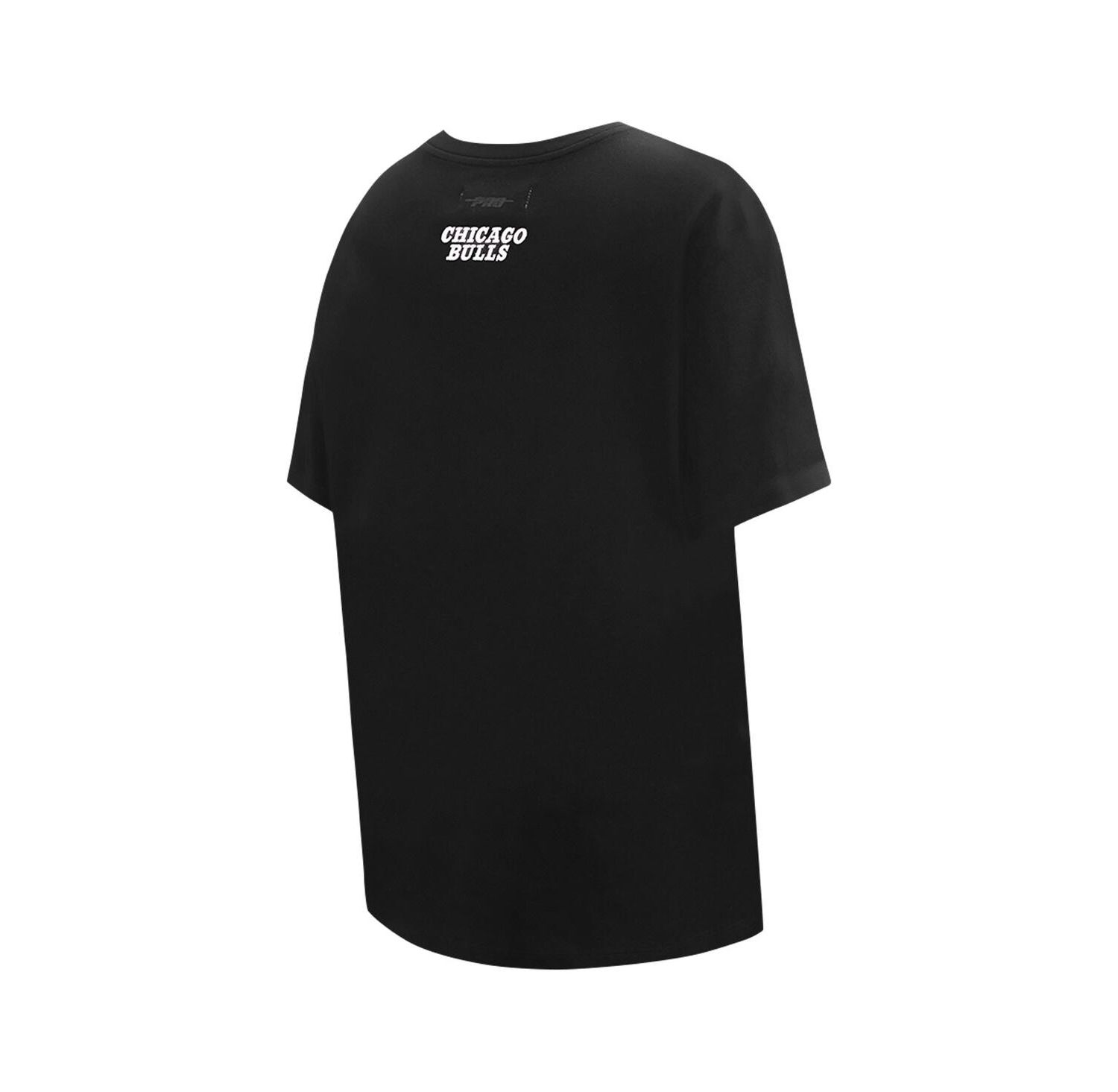 Women's Black Chicago Bulls Script Boyfriend T-shirt