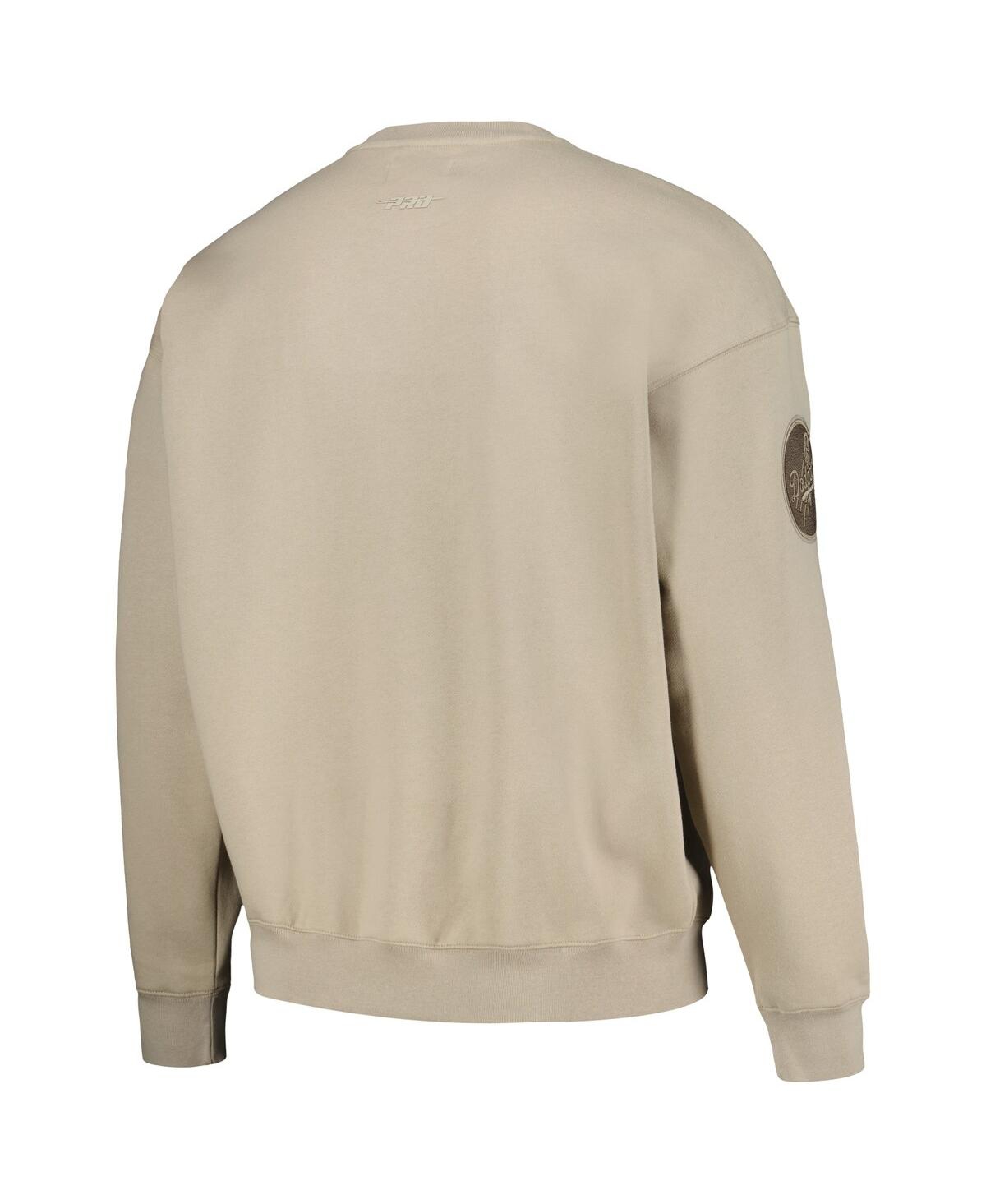Shop Pro Standard Men's  Pewter Los Angeles Dodgers Neutral Drop Shoulder Pullover Sweatshirt