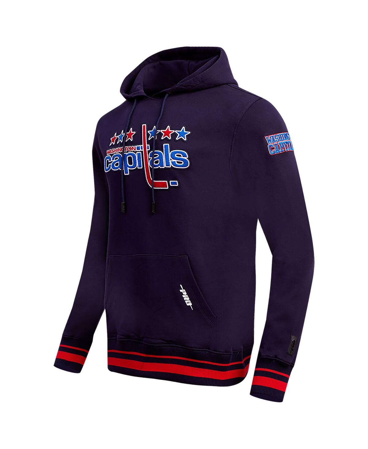 Pro Standard Navy Washington Capitals Retro Classic Fleece Pullover Hoodie In Navy