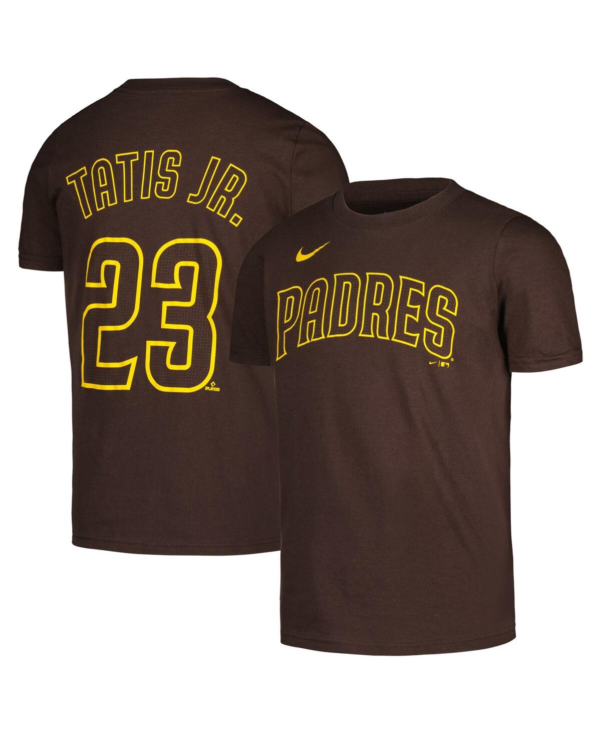 Shop Nike Big Boys  Fernando Tatis Jr. Brown San Diego Padres Home Player Name And Number T-shirt