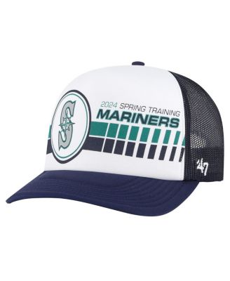 Men's '47 Brand White, Navy Seattle Mariners 2024 Spring Training Foam ...