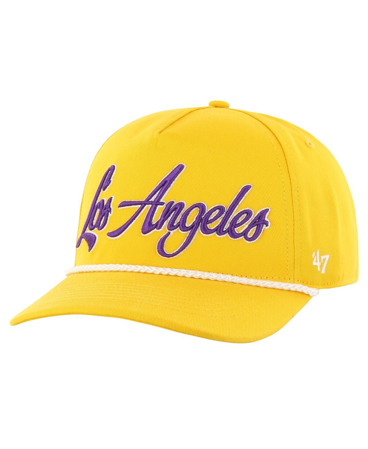 47 Brand Men's ' Gold Los Angeles Lakers Overhand Logo Hitch Adjustable Hat In Gold