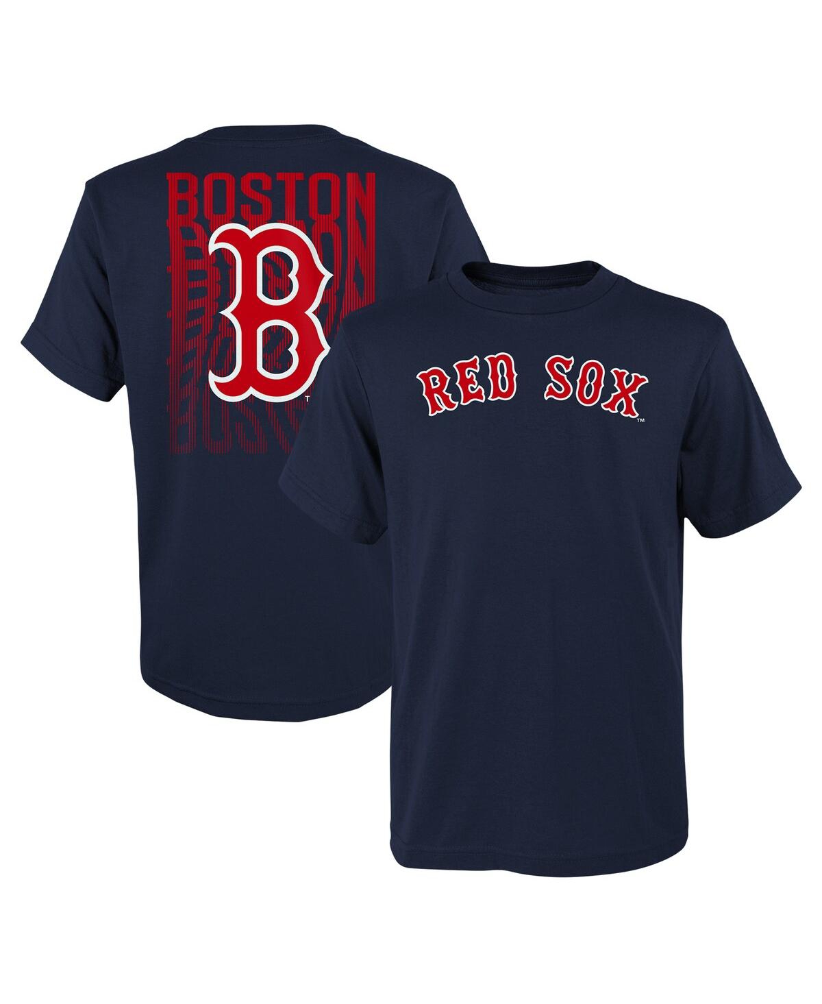 Outerstuff Kids' Big Boys Fanatics Navy Boston Red Sox Curveball T-shirt