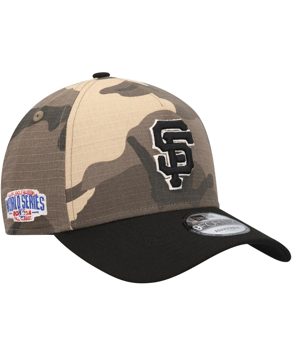 Shop New Era Men's  San Francisco Giants Camo Crown A-frame 9forty Adjustable Hat