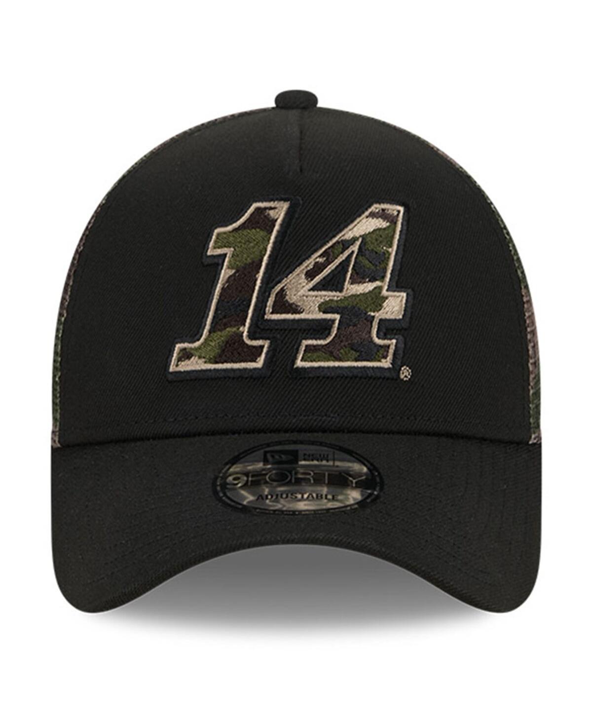 Men's New EraChase Briscoe Camo 9FORTY A-Frame Trucker Adjustable Hat - Black