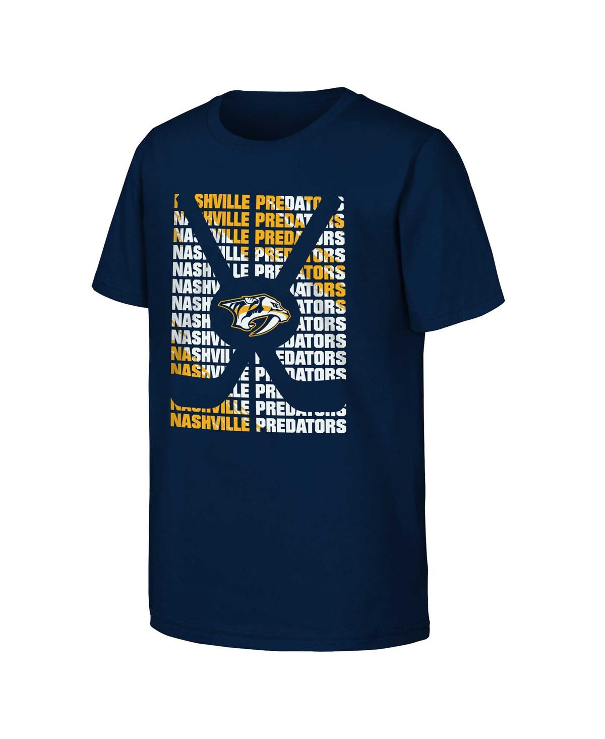 Shop Outerstuff Big Boys Navy Nashville Predators Box T-shirt