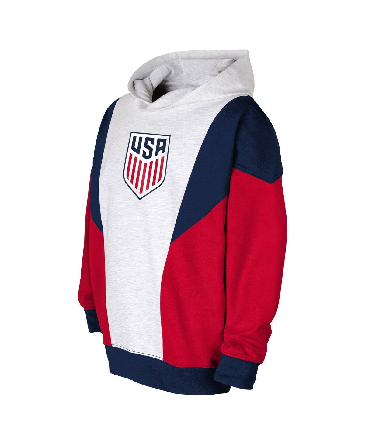 Big Boys and Girls Navy Usmnt Champion League Fleece Pullover Hoodie - Navy