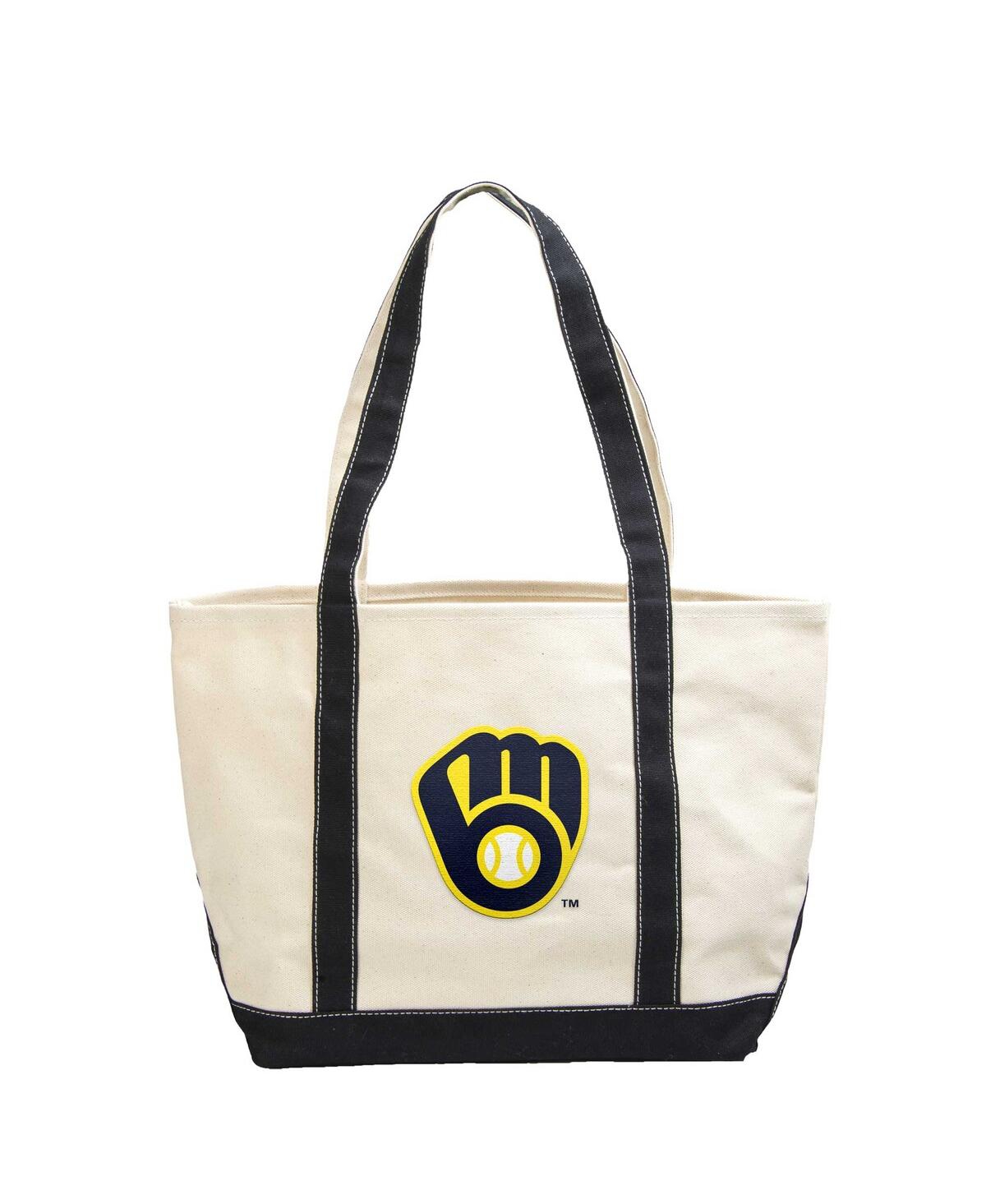 Shop Logo Brands Men's And Women's Milwaukee Brewers Canvas Tote Bag In Navy