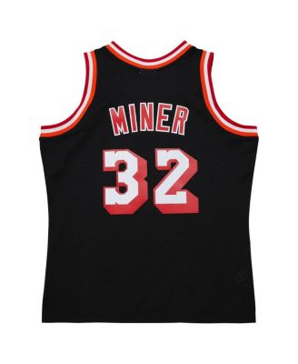 Men's Harold Miner Black Miami Heat 1992/93 Hardwood Classics Swingman Throwback Jersey