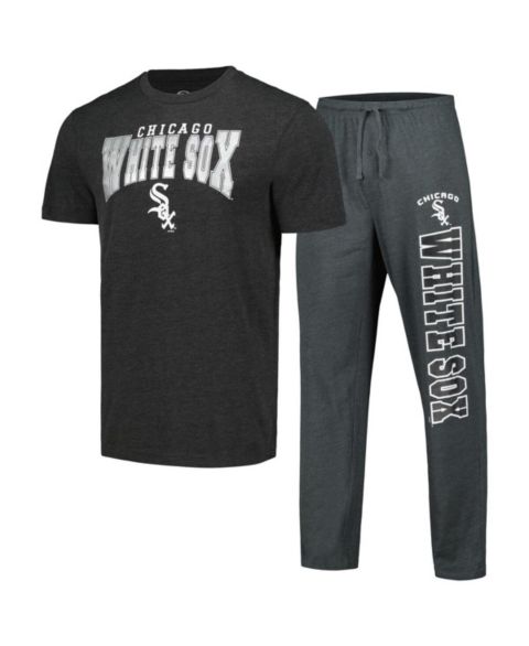 Мужская пижама Concepts Sport Chicago White Sox Meter: футболка и брюки, Charcoal/Black