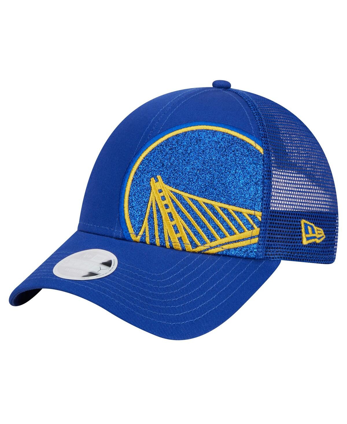 Shop New Era Women's  Royal Golden State Warriors Game Day Sparkle Logo 9forty Adjustable Hat