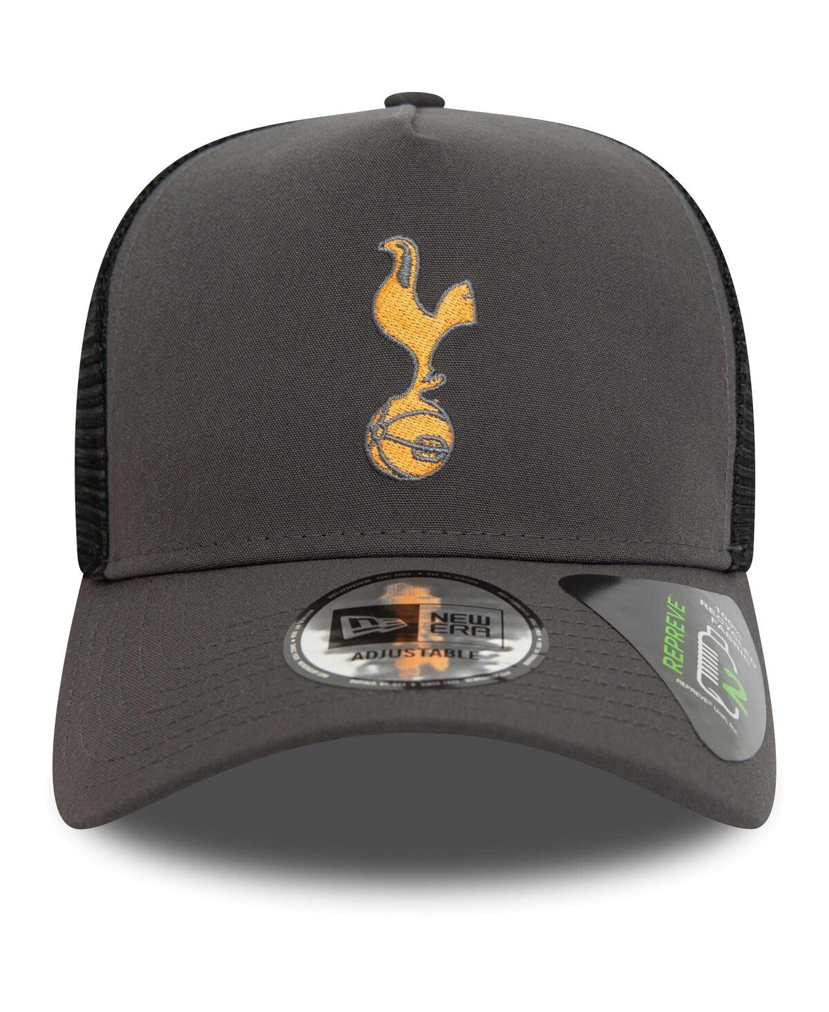 Shop New Era Men's  Gray Tottenham Hotspur Essential 9forty Trucker Adjustable Hat