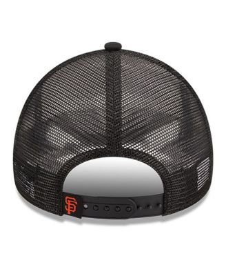 Men's White, Black San Francisco Giants Stacked A-Frame Trucker 9FORTY Adjustable Hat