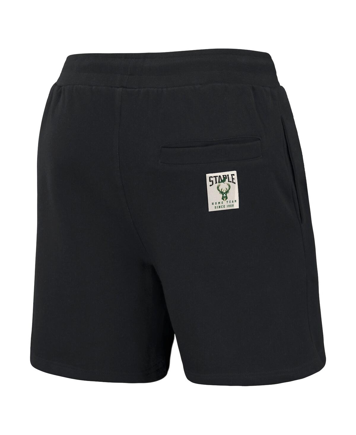 Shop Staple Men's Nba X  Black Milwaukee Bucks Home Team Shorts