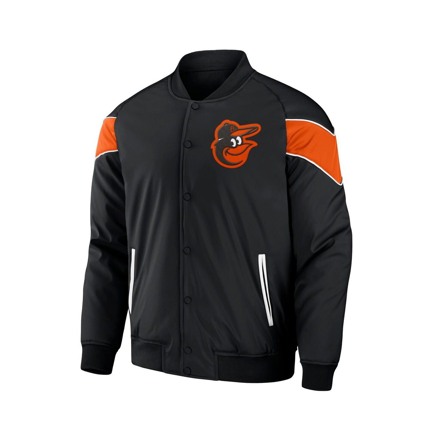 Мужская куртка Fanatics Darius Rucker Collection by Black Baltimore Orioles Baseball Raglan Full-Snap — фото 3