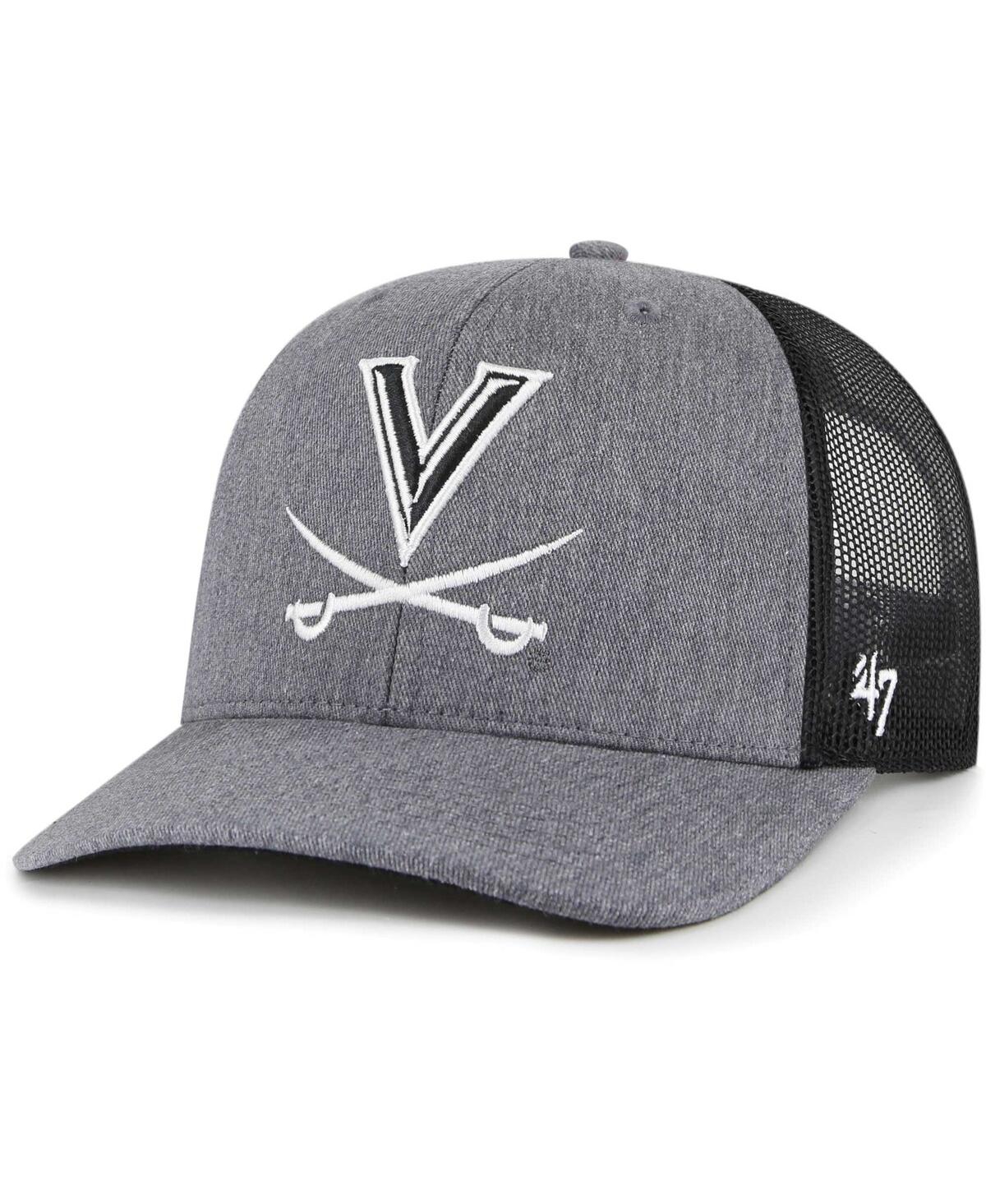 47 Brand Men's ' Charcoal Virginia Cavaliers Carbon Trucker Adjustable Hat