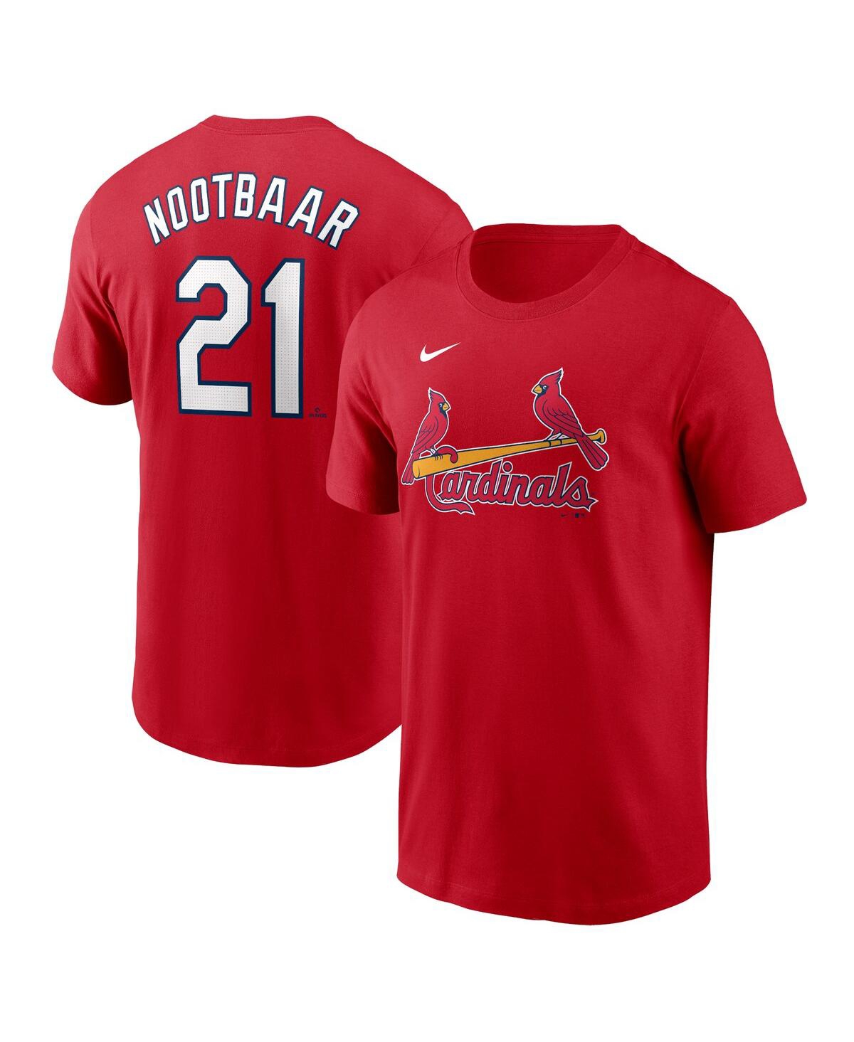 Nike Men's  Lars Nootbaar Red St. Louis Cardinals Home Fuse Name And Number T-shirt