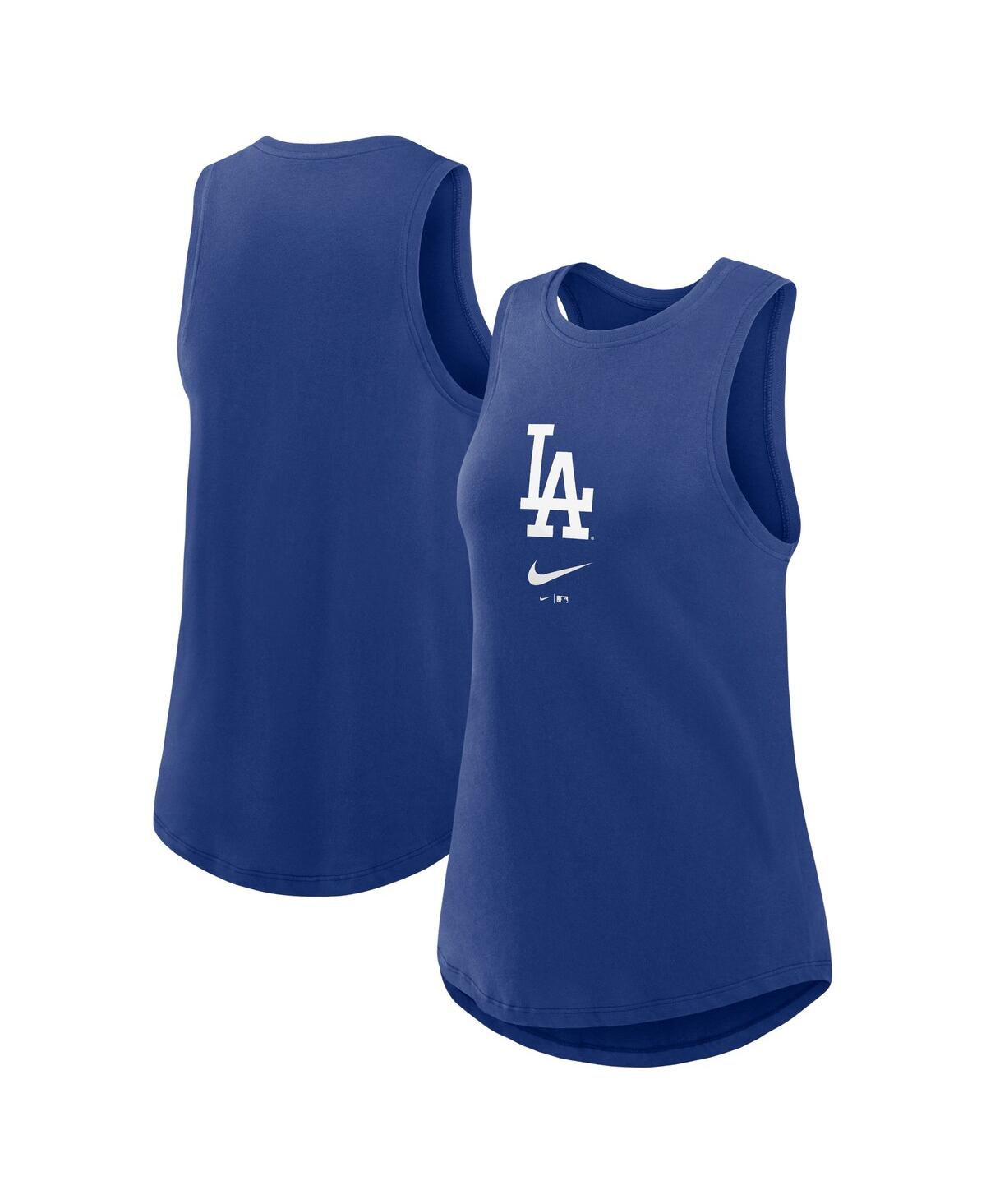 Women's Nike Royal Los Angeles Dodgers Legacy Icon High Neck Fashion Tank Top - Royal