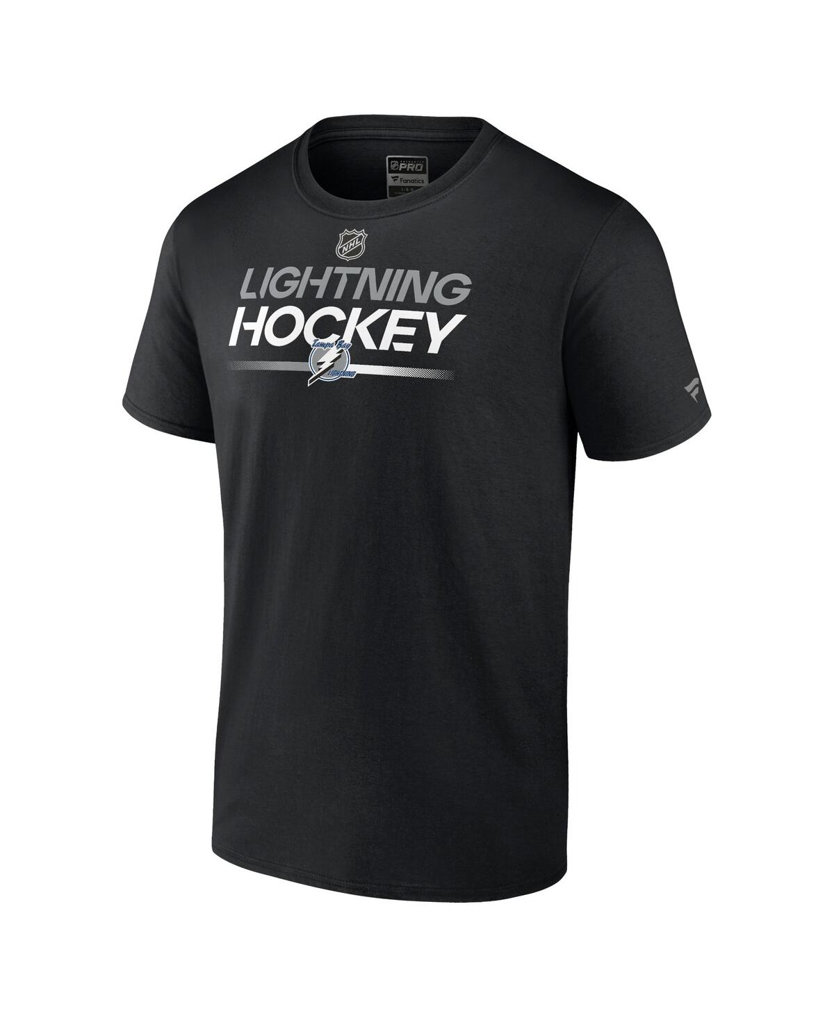 Shop Fanatics Men's  Black Tampa Bay Lightning Alternate Wordmark T-shirt
