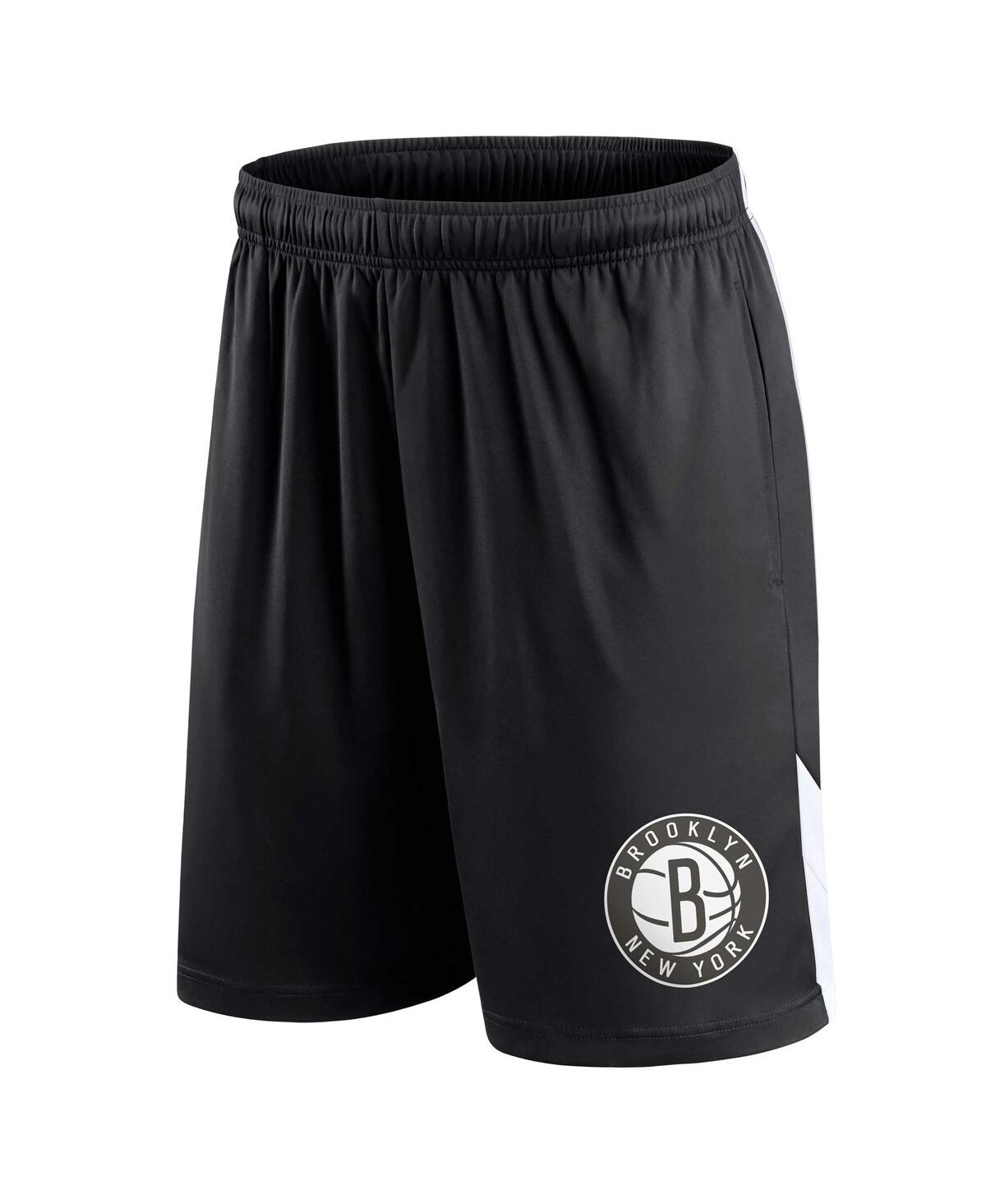 Shop Fanatics Men's  Black Brooklyn Nets Slice Shorts