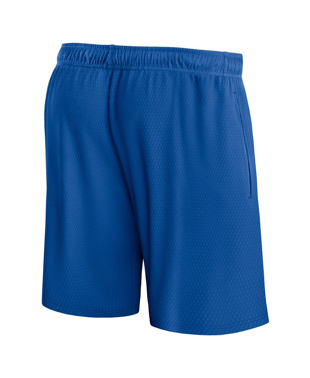 Shop Fanatics Men's  Blue Dallas Mavericks Post Up Mesh Shorts