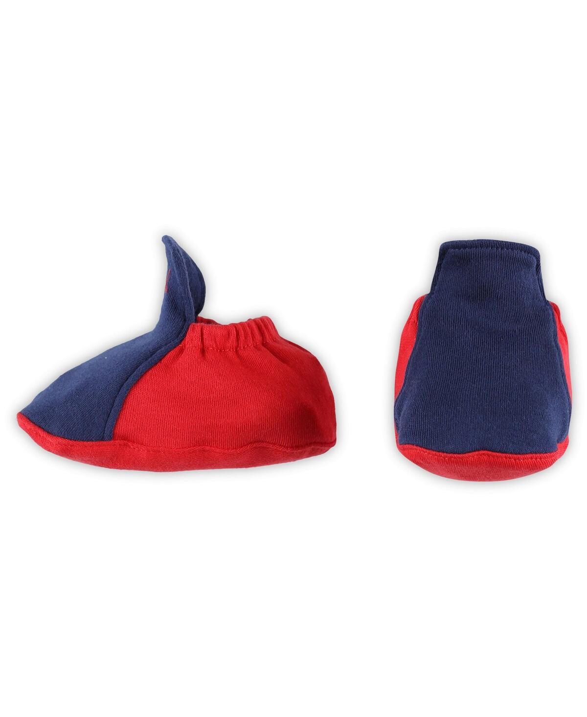 Baby Boys and Girls Navy Los Angeles Angels Three-Piece Love of Baseball Bib Bodysuit and Booties Set - Navy