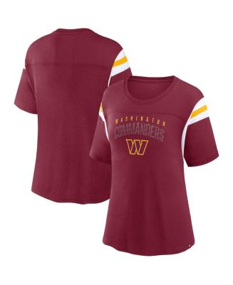 Women's Fanatics Burgundy Washington Commanders Classic Rhinestone T ...