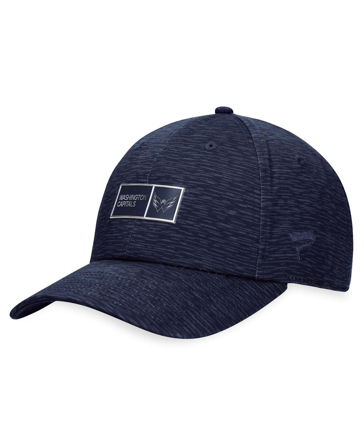 Shop Fanatics Men's  Navy Washington Capitals Authentic Pro Road Adjustable Hat