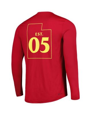 Men's Red Real Salt Lake Jersey Hook AEROREADY Long Sleeve T-shirt