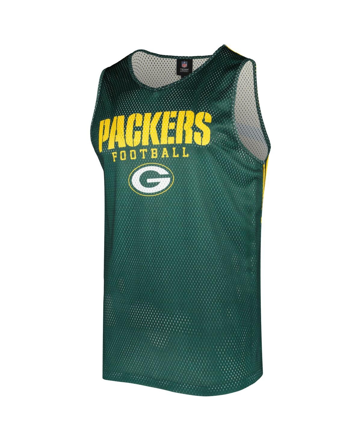 Shop Foco Men's  Green Green Bay Packers Colorblock Mesh V-neck Tank Top And Shorts Set