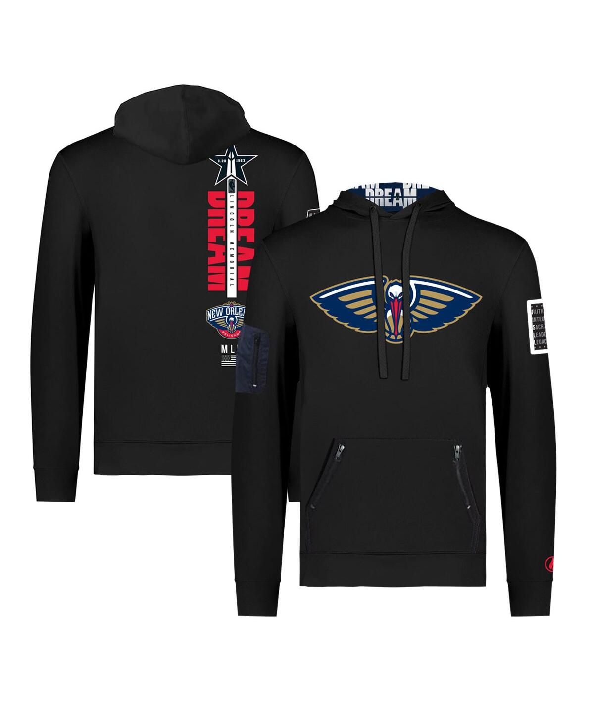 FISLL MEN'S AND WOMEN'S FISLL X BLACK HISTORY COLLECTION BLACK NEW ORLEANS PELICANS PULLOVER HOODIE