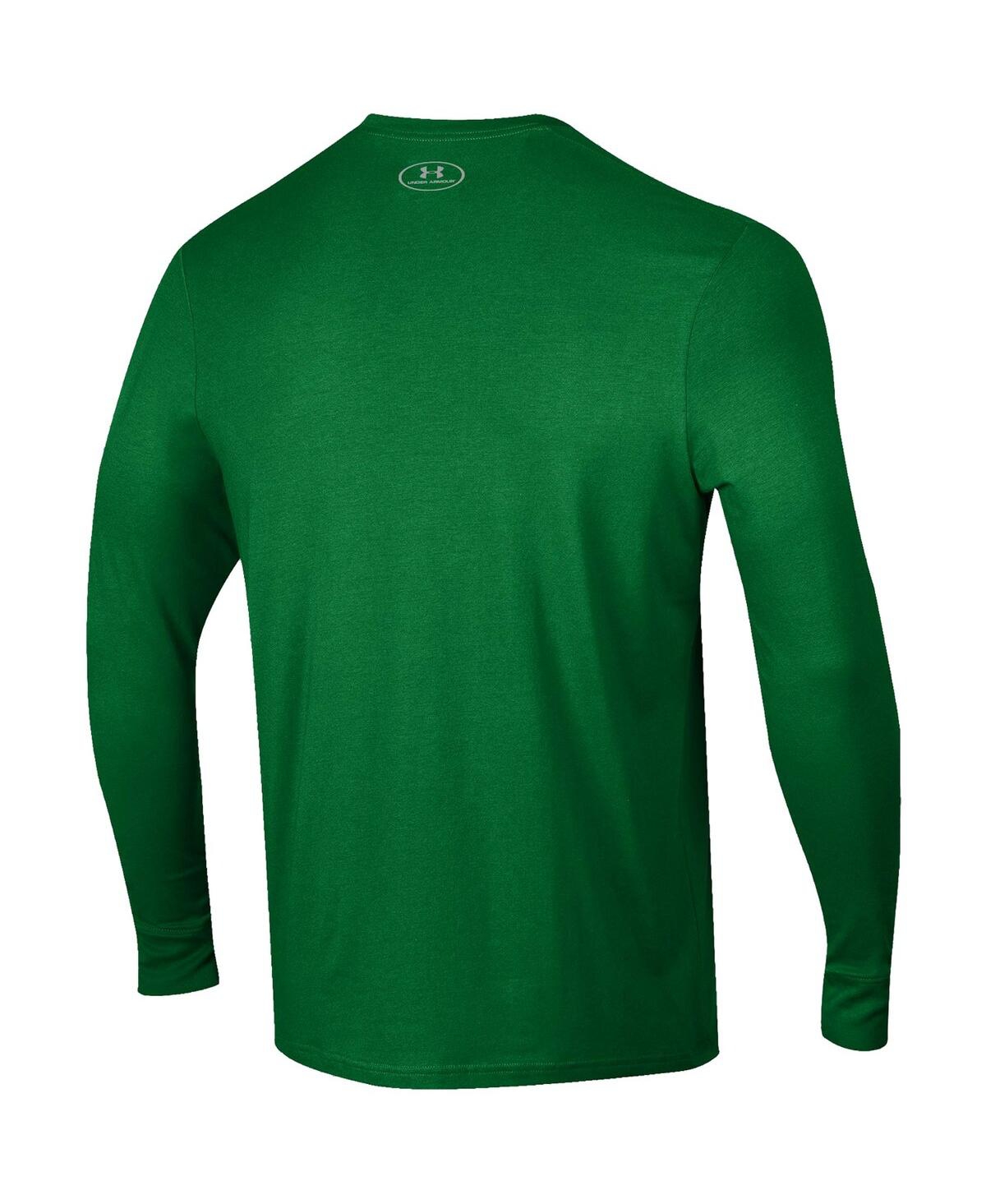 Men's Under ArmourNotre Dame Fighting Irish Play Like A Champion Today Long Sleeve Performance T-shirt - Green