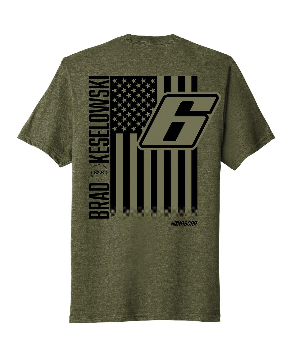 Men's Rfk RacingBrad Keselowski Flag T-shirt - Green