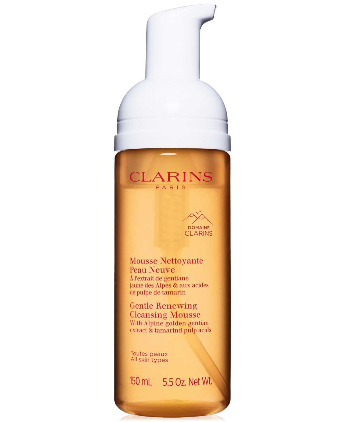 Clarins Gentle Renewing Cleansing Mousse, 5.5 Oz. In White