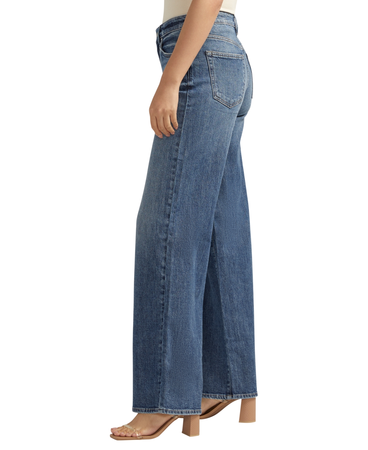 Shop Silver Jeans Co. Isbister High Rise Wide Leg Jeans In Indigo