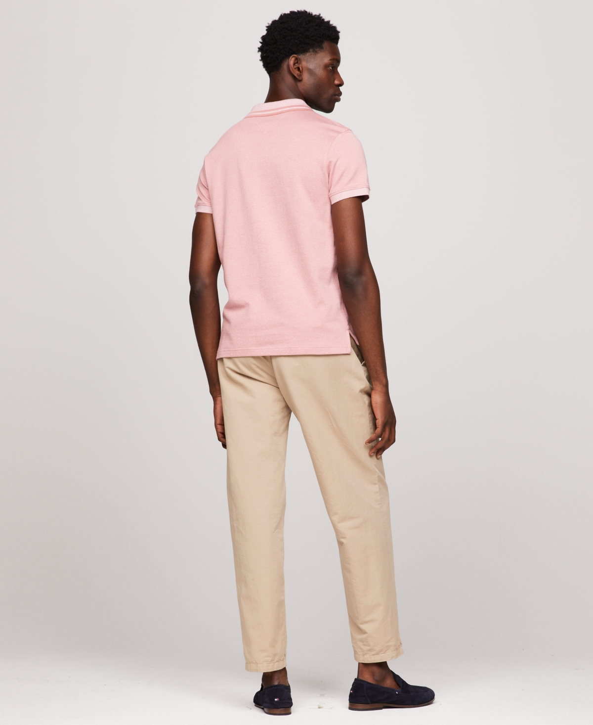 Tommy Hilfiger Men's Pretwist Mouline Slim Fit Short Sleeve Polo Shirt