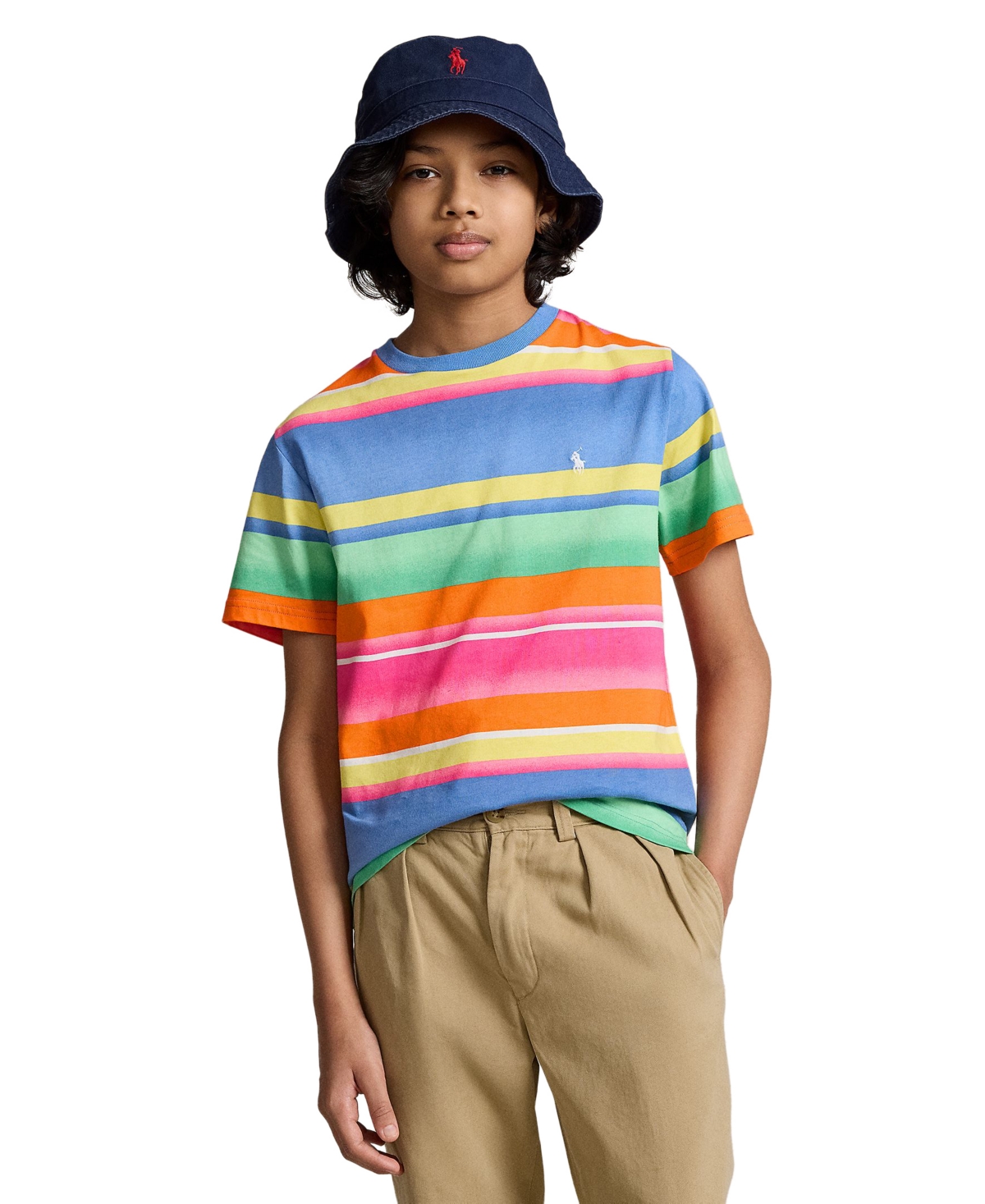 Shop Polo Ralph Lauren Big Boys Striped Cotton Jersey T-shirt In Marias Stripe