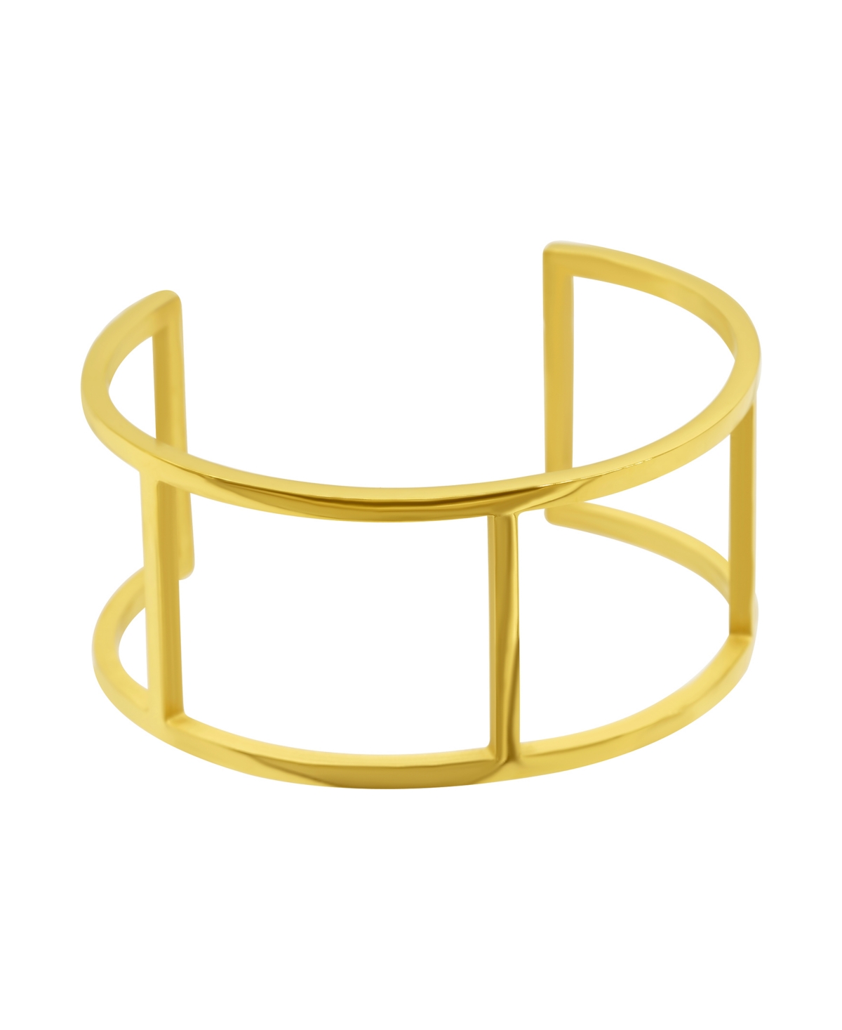 Shop Adornia Tarnish Resistant 14k Gold-plated Stainless Steel Double Row Cuff Bracelet
